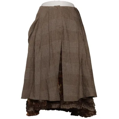Skirt (Brown) from Sonia Fortuna Polyamide, Silk, Viscose, Wool