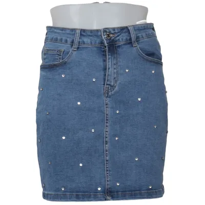 Denim skirt (Blue) from My Tina's Cotton, Elastane, Polyester