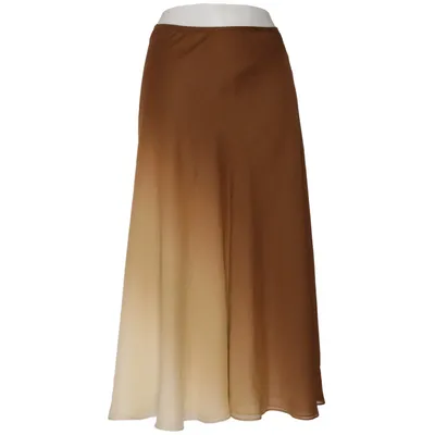 Maxi skirt (Brown, Beige) from Elégance Polyester, Silk