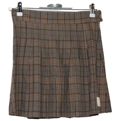 Kjol (Brun, Blå) från Groggy Elastan, Polyester, Viskos