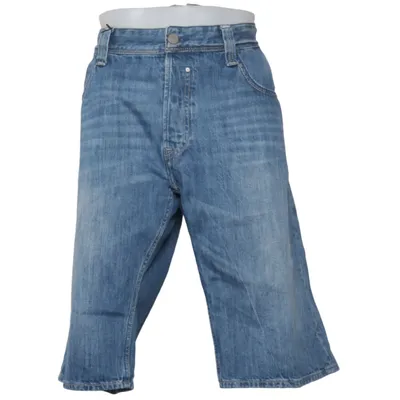 Denim shorts (Blue) from Teddy Smith Cotton, Leather