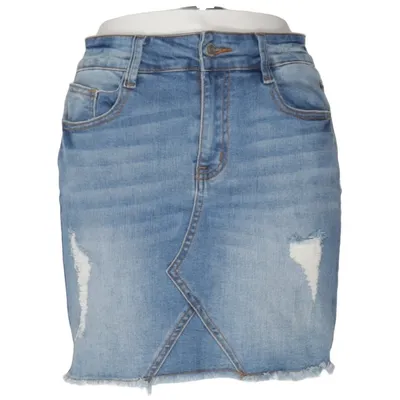 Denim skirt (Blue) from Seventy Seven Cotton, Elastane, Polyester