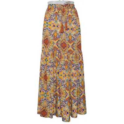 Maxi skirt (Yellow, Multicolored) from Papaya Polyester
