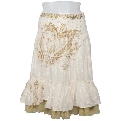 Rock (Weiß, Gold) von Heine Baumwolle, Polyester