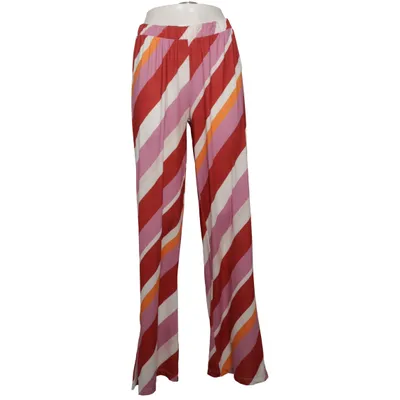 Palazzo pants (Red, Multicolored) from Calliope Elastane, Polyester