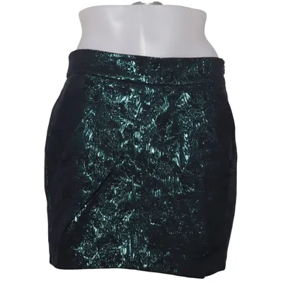 Skirt (Green, Black) from Forever 21 Contemporary Cotton, Metallic fiber, Polyester