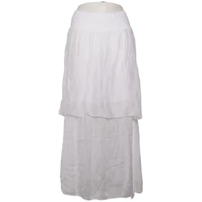 Jupe longue (Blanc) de Made in italy Élasthane, Soie, Viscose