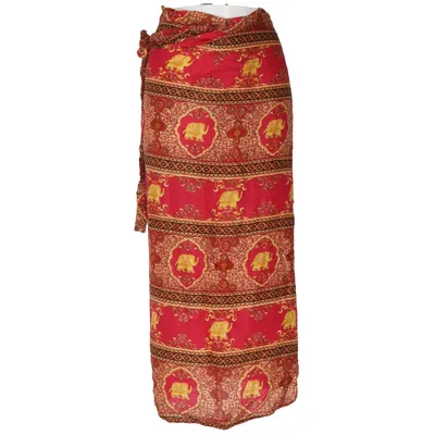 Wrap skirt (Red, Multicolored) from Rayon Viscose