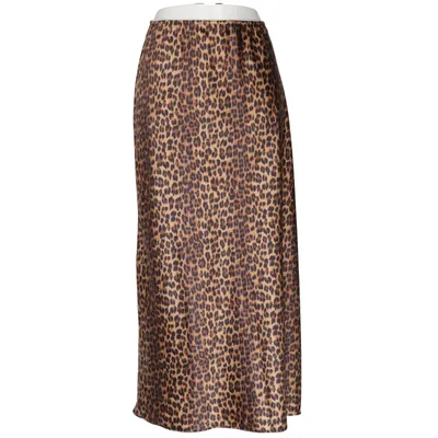 Långkjol (Brun, Svart) från Mango Elastan, Polyester