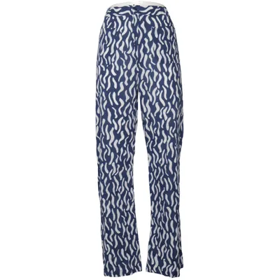 Broek (Blauw, Wit) van Zara Katoen