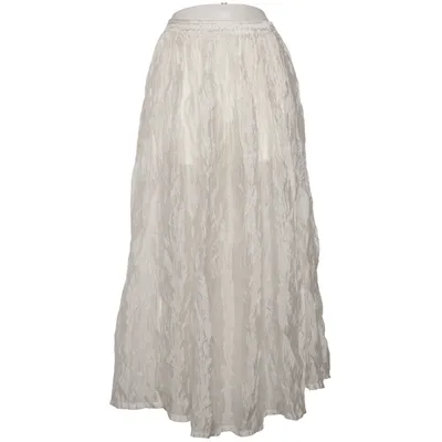 Maxi skirt (White) from Background Viscose