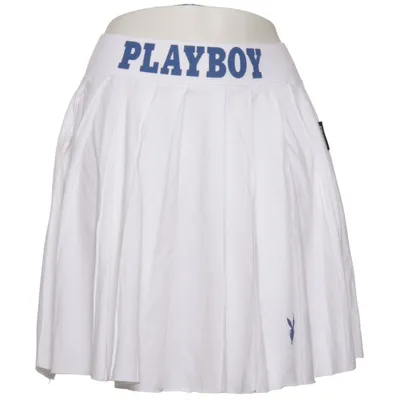 Skirt (White) from Playboy x Missguided Cotton, Elastane, Polyester