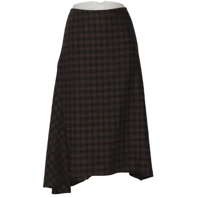 Jupe portefeuille (Gris, Marron) de Vince Élasthane, Polyester, Viscose, Laine