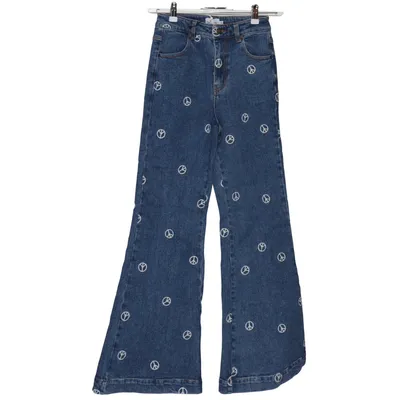 Jeans (Blå, Vit) från Ghanda Bomull, Elastan