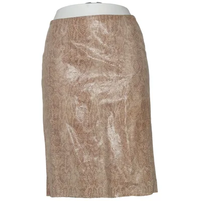 Leather skirt (Beige, Brown) from Bonnie Leather, Viscose