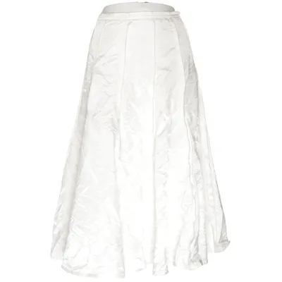 Jupe longue (Blanc) de Verse Coton, Lin, Polyamide