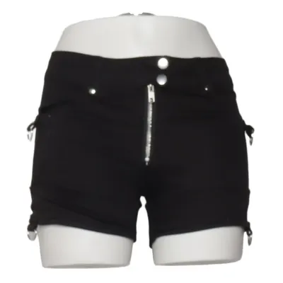Denim shorts (Black) from Gothicana by EMP Cotton, Elastane