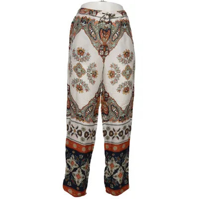 Pants (White, Multicolored) from Roxy Viscose