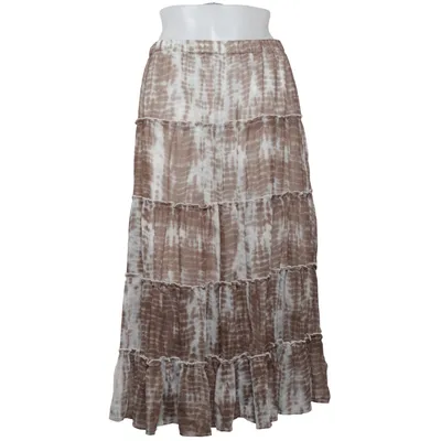 Långkjol (Brun, Vit) från Aniston Polyester