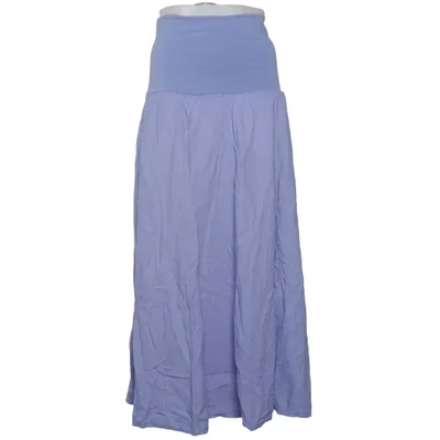 Jupe longue (Bleu) de Julia Wang Coton, Élasthane, Lin, Viscose