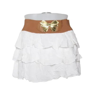 Kjol (Vit, Brun) från Blind Date Casual Polyester, Viskos