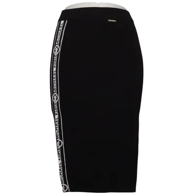 Nederdel (Sort, Hvid) fra Michael Kors Elastan, Polyamid, Viscose