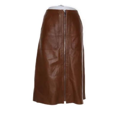 Jupe en cuir (Marron) de Massimo Dutti