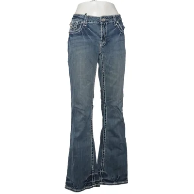 Jeans (Blå) fra L.A Idol Bomuld, Elastan