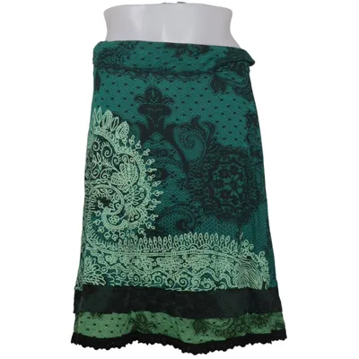 Nederdel (Grøn, Sort) fra Desigual Viscose