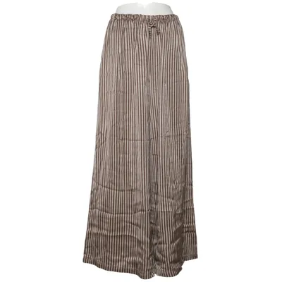 Palazzo pants (Brown, White) Silk, Viscose