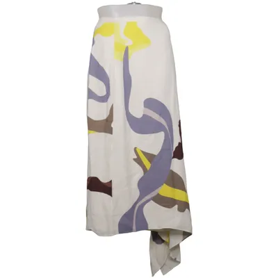 Nederdel (Hvid, Flerfarvet) fra Tibi Polyester, Viscose