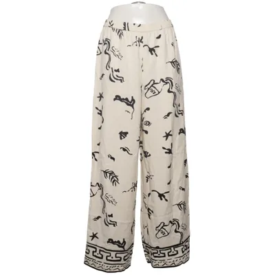 Palazzo pants (Beige, Black) from H&M Linen, Viscose