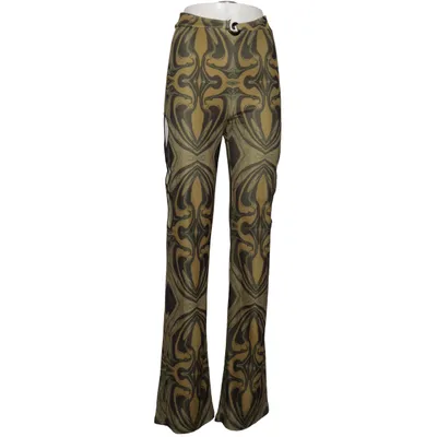 Broek (Groen, Zwart) van The Kript Elastaan, Polyester