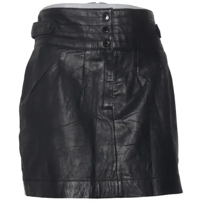 Leather skirt (Black) from Pepe Jeans Leather, Polyester