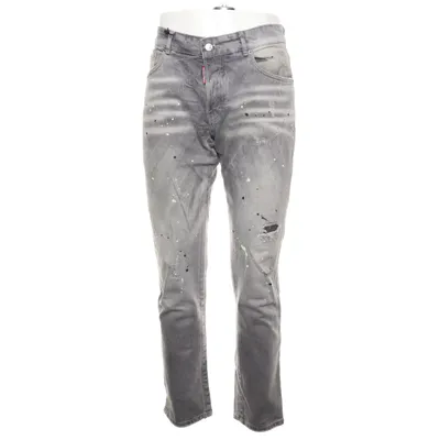 Jeans (Grå, Flerfärgad) från Dsquared2 Bomull, Skinn