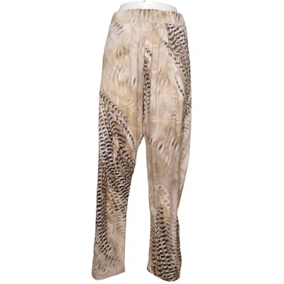 Pantalon (Beige, Noir, Multicolore) de Single Polyester