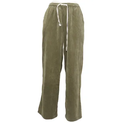Corduroy broek (Groen) van Luxe Elastaan, Polyamide, Polyester