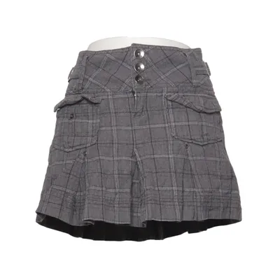 Skirt (Gray) from WE Fashion Cotton, Metallic fiber