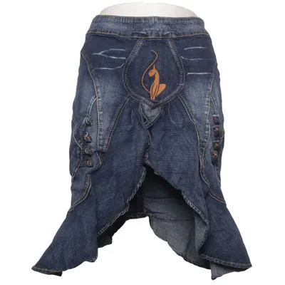 Denim skirt (Blue) from Baby Phat Cotton, Elastane