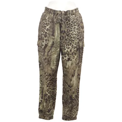 Pantalon cargo (Vert, Noir) de Emilia Lay Lyocell