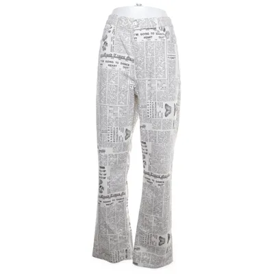 Broek (Wit, Zwart) van Zara Katoen