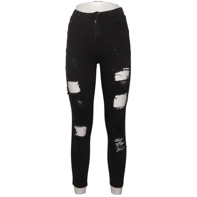 Jean (Noir) de Miss Queen Coton, Élasthane, Polyester, Viscose