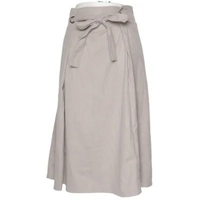 Slå om-nederdel (Beige) fra MOTF Elastan, Polyester, Viscose