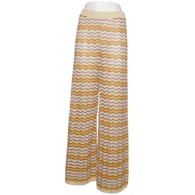 Palazzobyxor (Gul, Brun, Rosa, Flerfärgad) från Mango
