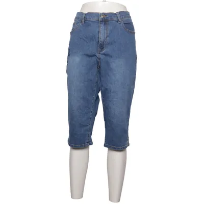 Three-quarter pants (Blue) from Fiora Blue Cotton, Elastane, Polyester, Viscose