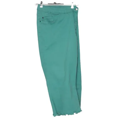Three-quarter pants (Green) from Ulla Popken Cotton, Elastane, Polyester