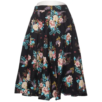 Skirt (Black, Multicolored) from Hell Bunny Cotton