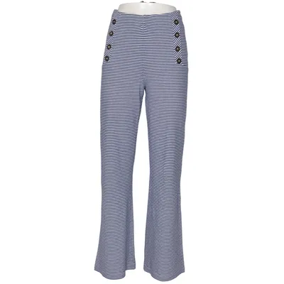 Pants (Blue, White) from Riviera Elastane, Polyester, Viscose