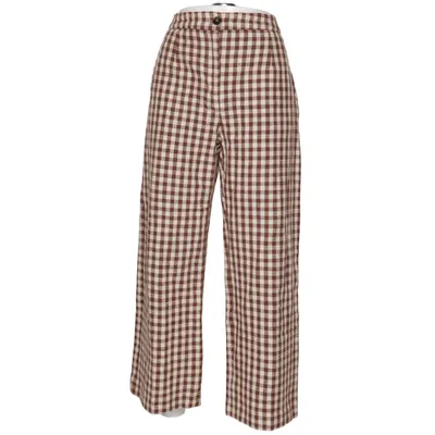 Byxor (Brun, Vit) från Sézane Bomull, Elastan, Linne, Polyester