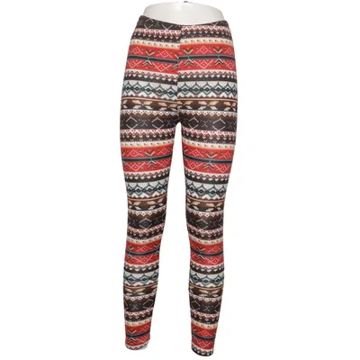 Leggings (Red, Brown, Multicolored) from Eleuek Elastane, Viscose